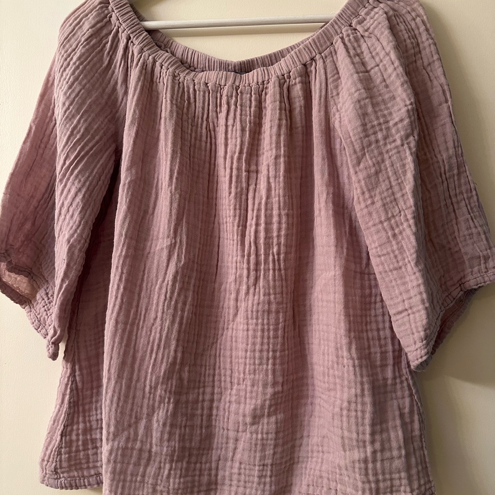 Michael Stars Light Purple Off-Shoulder Blouse
